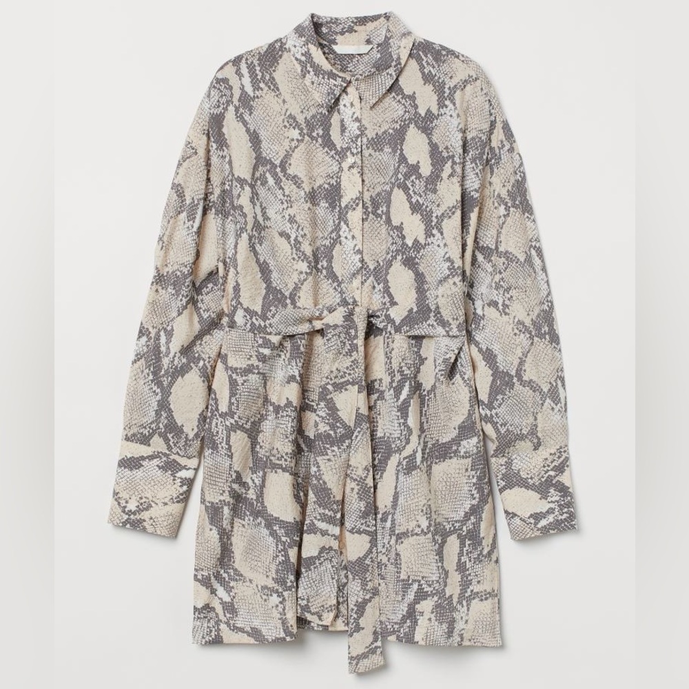H&M snake print tunic dress